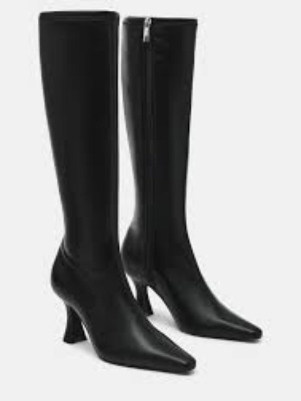 Steve Madden Flute Wide Calf Knee High Dress Boots Black 8 Man‑Made $129 NWB
